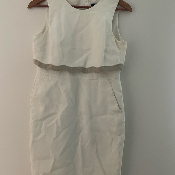 J. Crew Dresses & Skirts - J. Crew - Linen Work Dress - Scallop Detail